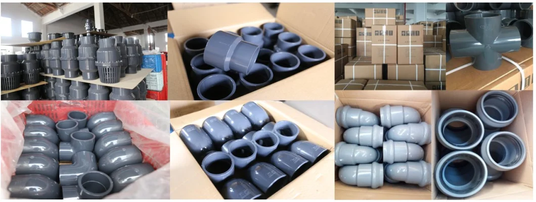 Plastic PVC UPVC CPVC Pn16 DIN/GB Standard Elbow ISO9001 Pipe Fittings for Water Supply