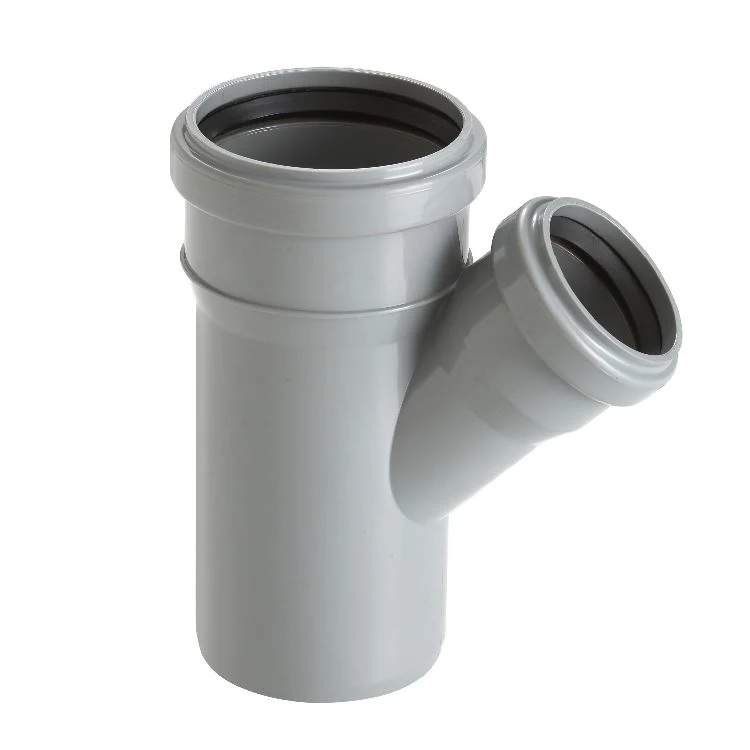 Era UPVC/PVC/Plastic Drainage Fittings with Gasket Skew Tee with Three Rubber Rings