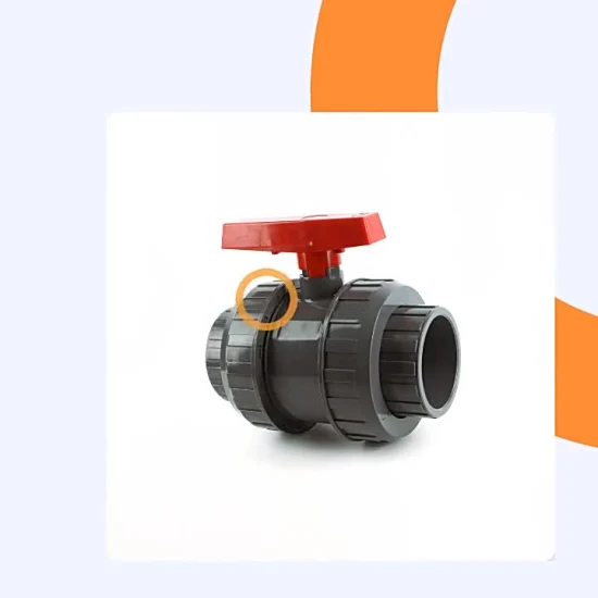 Kundenspezifische Ventil-Sanitärprodukte CPVC/PVC/PP-Kugelhahn für die Wasserversorgung